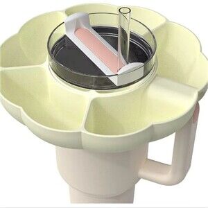 Cream Silicone Tumbler Snack Tray NWT